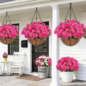 TURNMEON geraniums outdoor planter display showcases vibrant color