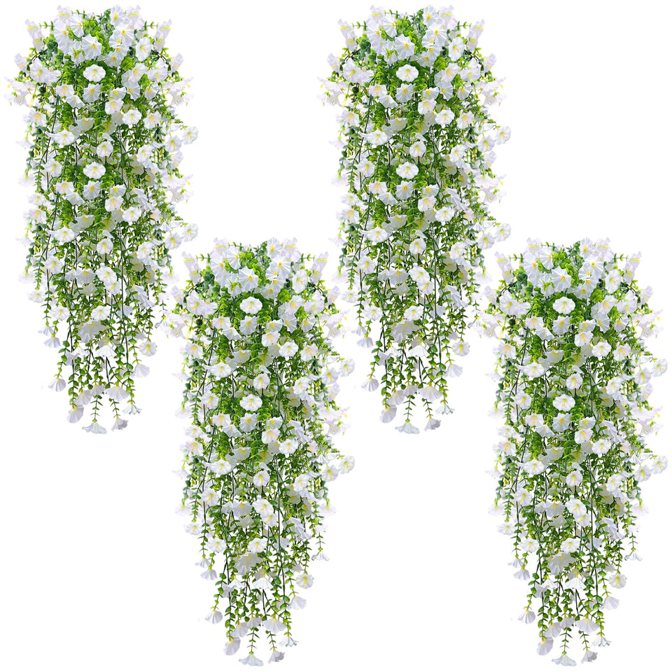 TURNMEON artificial hanging flowers on outdoor porch for year-round décor
