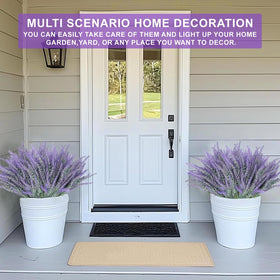 TURNMEON artificial lavender in a container demonstrates fade-free color