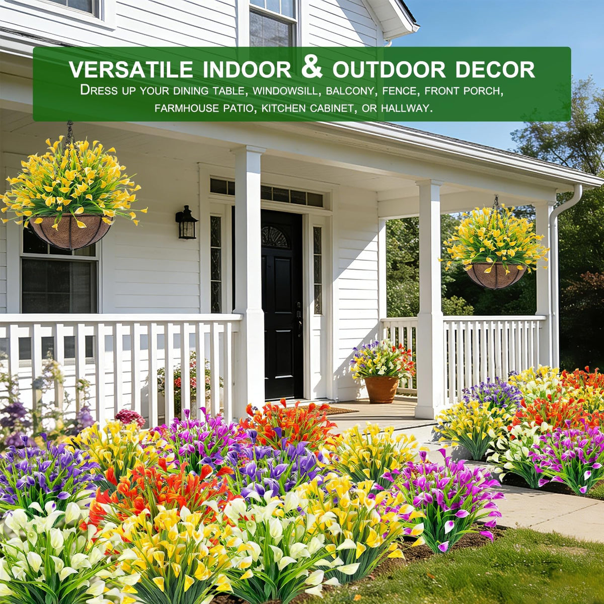 Turnmeon Calla Lily UV-resistant stems stay vibrant with sun exposure.