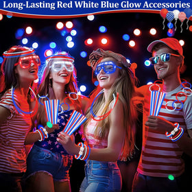 TURNMEON DIY glow accessory kit for custom patriotic party favors