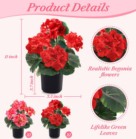 TURNMEON geraniums closeup flowers showcase realistic blooms for home or patio.