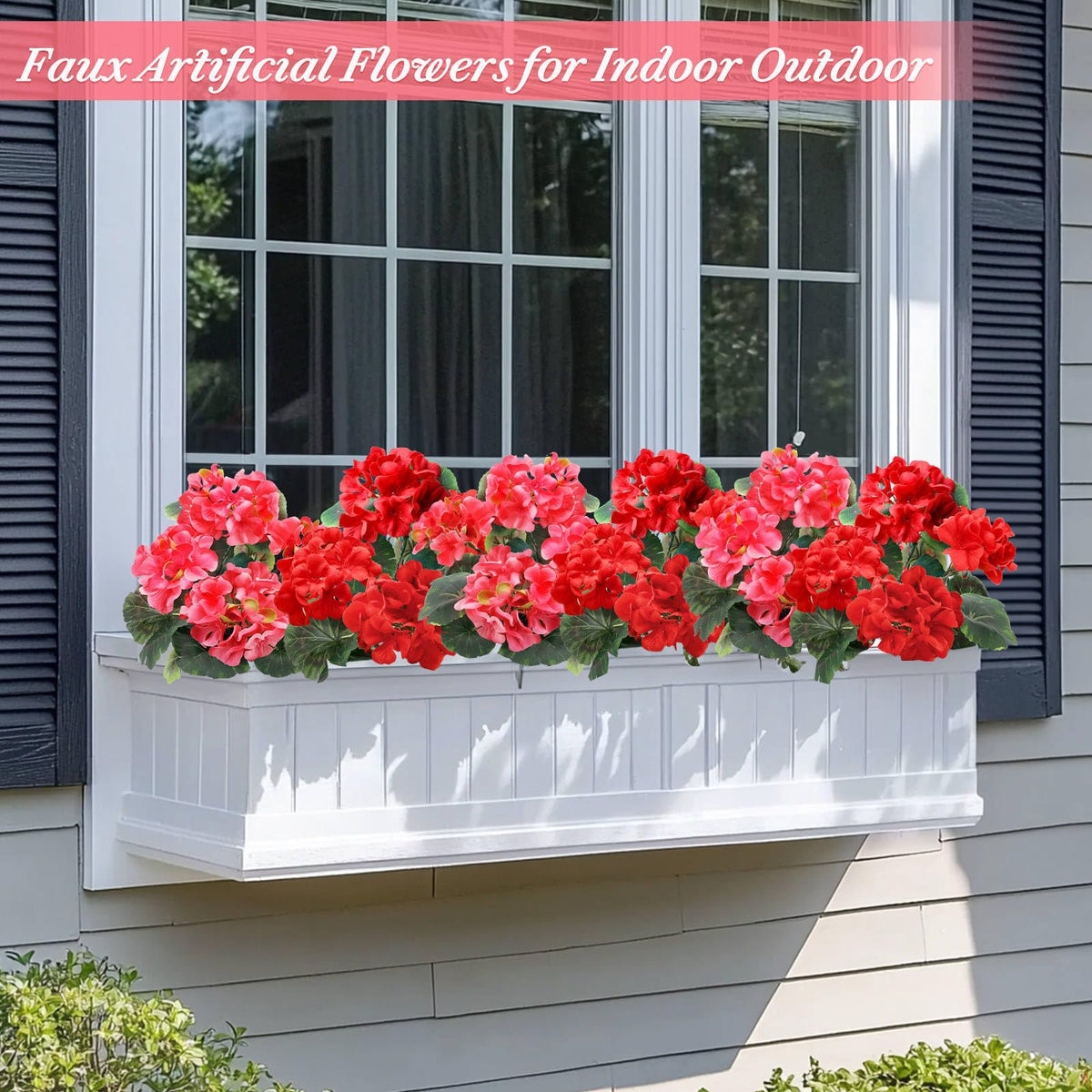 TURNMEON geraniums garden-ornament adds seasonal color to any space.