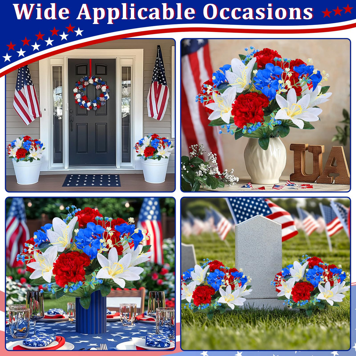 TURNMEON indoor outdoor decoration suitable for memorials and patriotic events.