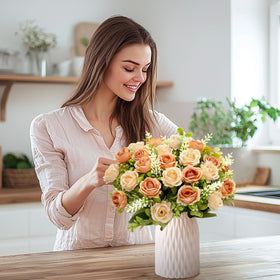 TURNMEON lace-layered petals evoke vintage charm for events and homes