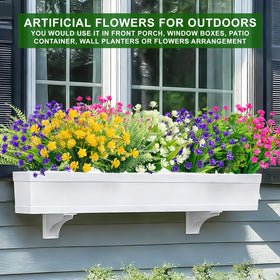 TURNMEON Outdoor artificial flowers full set for effortless decorative schemes.