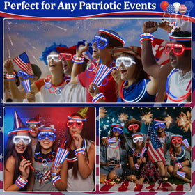 TURNMEON outdoor patriotic party setup with glow elements and lighting