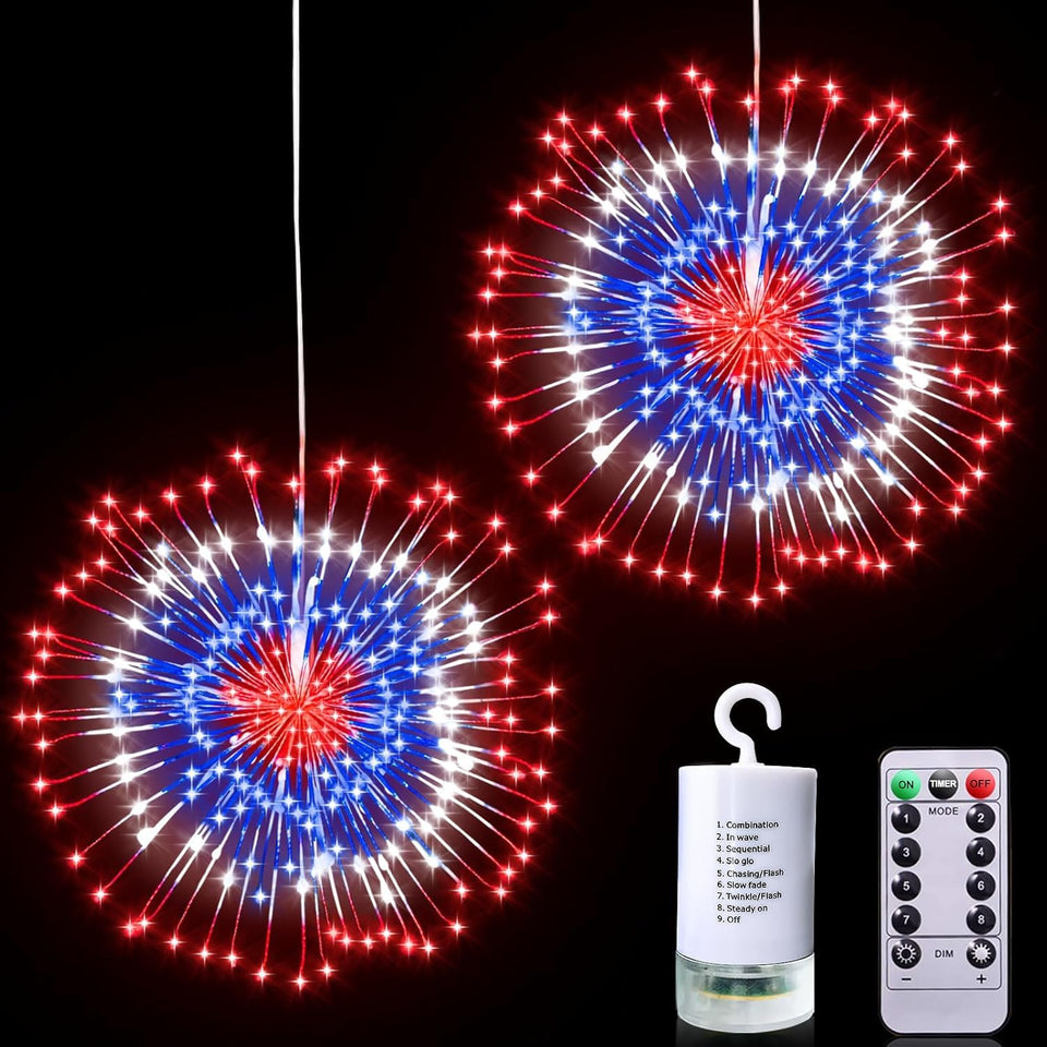 TurnMeOn patriotic lights: 360 LED bursts for durable outdoor decor.