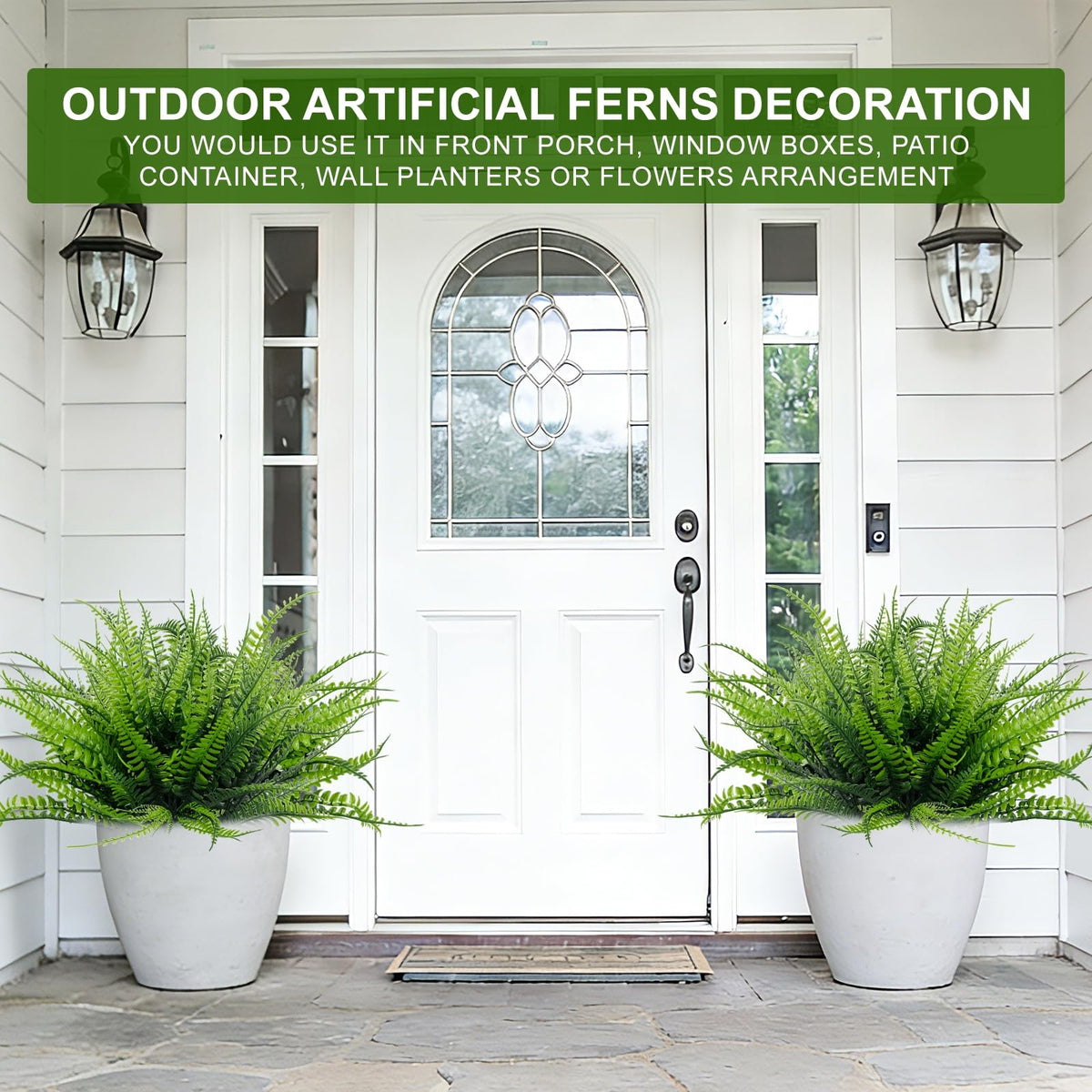 TURNMEON 17-inch fern adds full, draping greenery to indoor or outdoor decor.