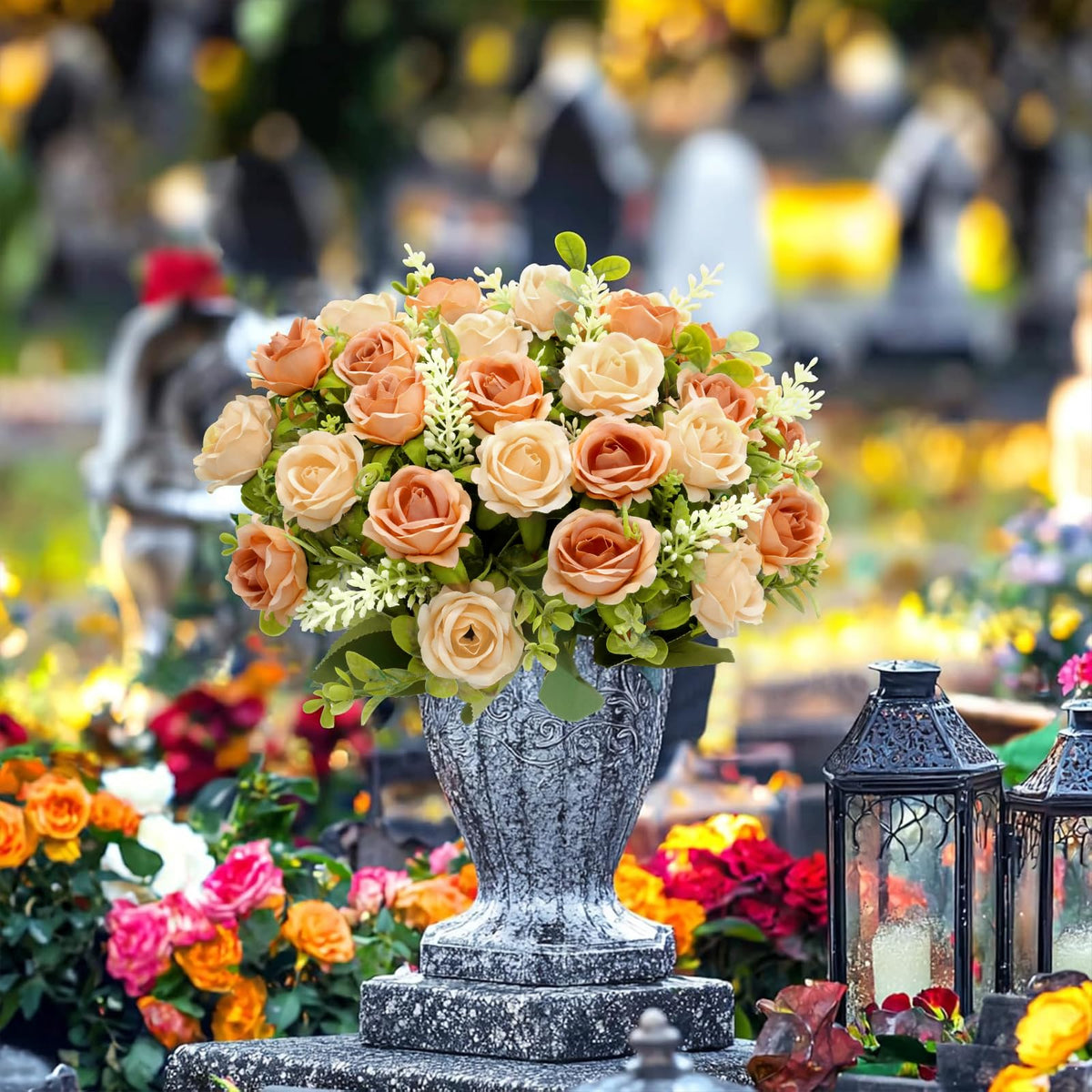TURNMEON roses vase display stays fresh-looking with easy care