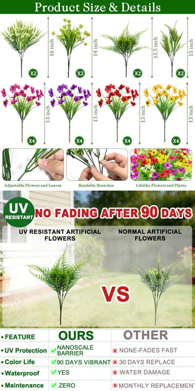TURNMEON round-fruited plants artificial for year-round planter accents