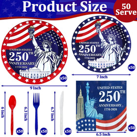 TURNMEON USA flag dessert plates add patriotic flair and easy cleanup