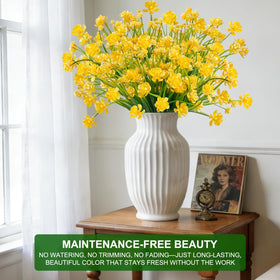 TURNMEON UV-resistant flowers stay bright in sun and rain for outdoor setups.