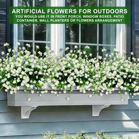 TURNMEON waterproof all-weather flowers endure outdoors through seasons.