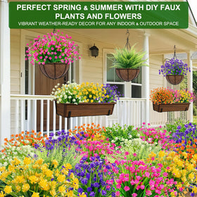 TURNMEON weatherproof flowers suitable for porches, patios, and yards.