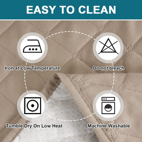 Turquoize easy-fit couch cover with cushion tuck to secure the seat