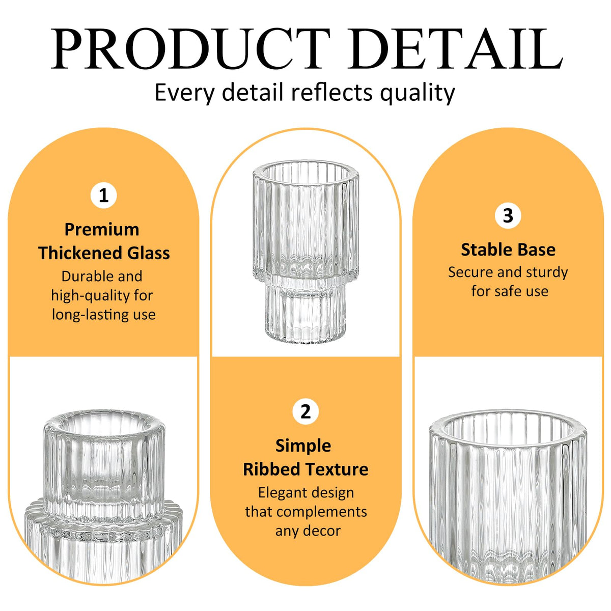 Turvono modern short candle holders suit dining rooms and mantels