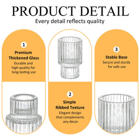 Turvono modern short candle holders suit dining rooms and mantels