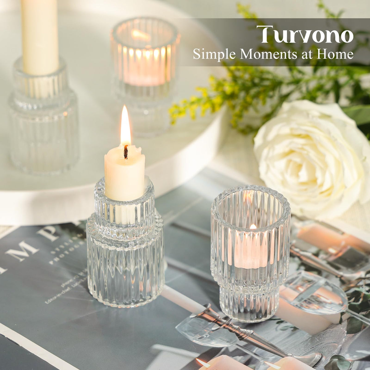 Turvono clear glass enhances festive setups for Christmas and weddings