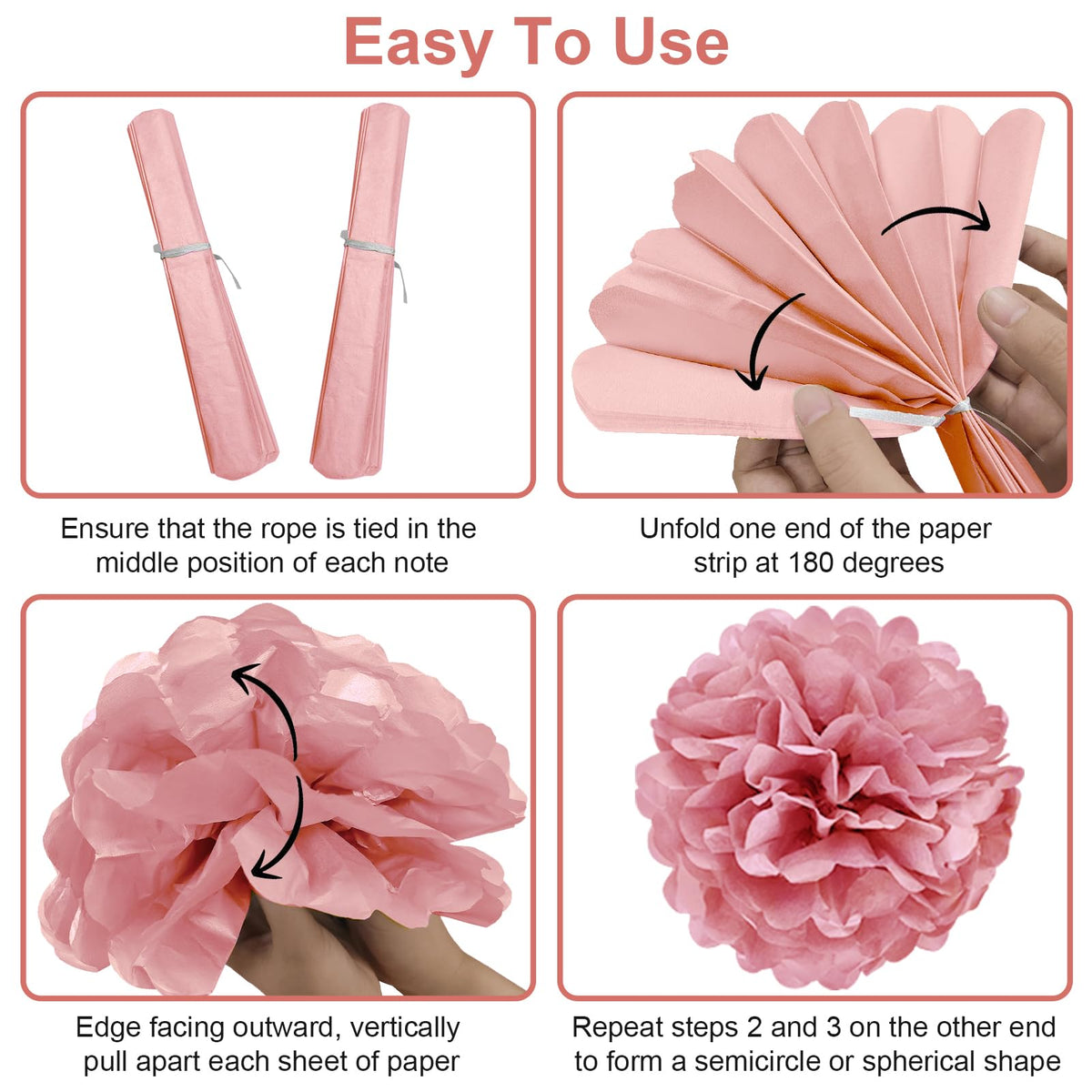 Turypaty paper pompoms add lightweight shimmer to party setup.