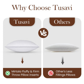 Plush fill in Tusavi inserts maintains shape for cozy lounging