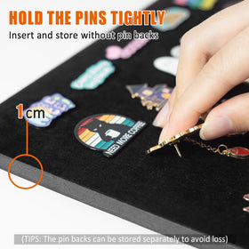 tutata enamel pin display frame keeps pins organized and accessible