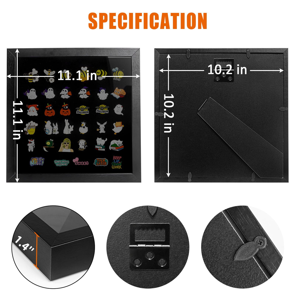 Interior depth of 0.6 inches highlights capacity for thicker pins