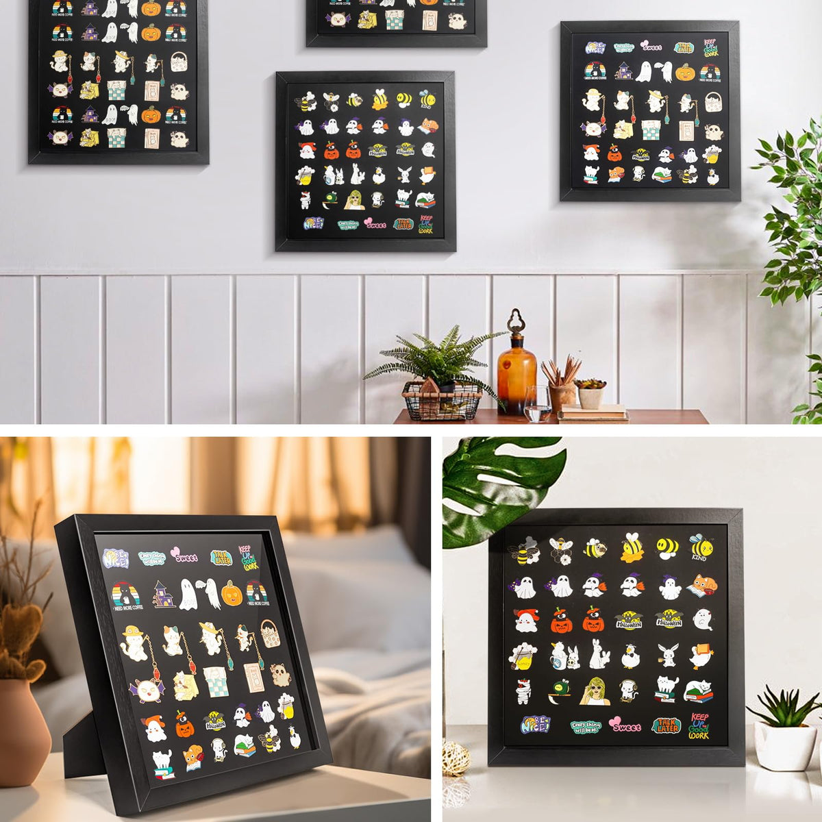 Tutata enamel pin frame tabletop display perfect for desks and shelves