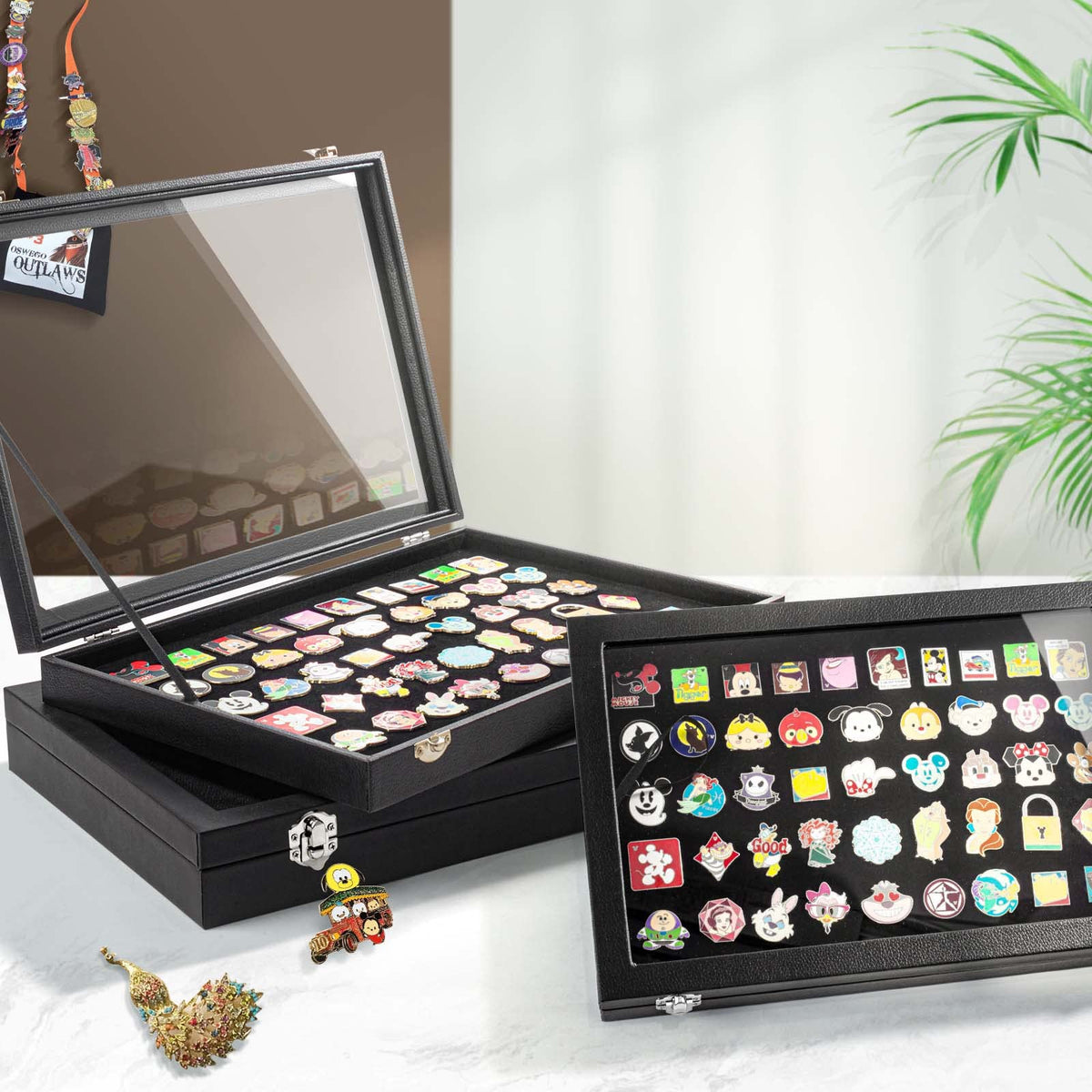 Tutata sleek black enclosure suits any pin collection setup.