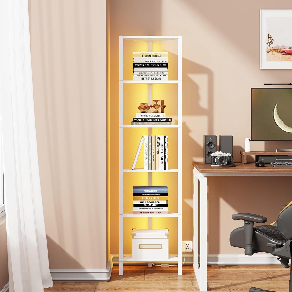 TUTOTAK 6-tier shelf highlights plant display on top tier and daily essentials below