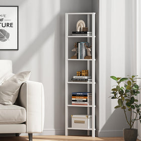 TUTOTAK display shelf arranged in a living room setup with decorative items.