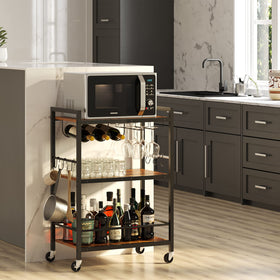 TUTOTAK bar cart with 360-degree casters enables easy mobility around the home