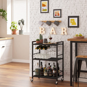 TUTOTAK Bar Cart BC01BK030 assembly guide for quick setup and mobility.