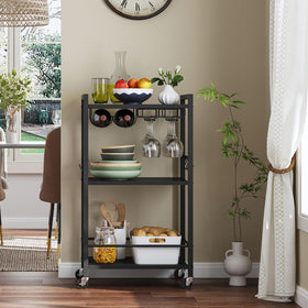 TUTOTAK bar cart easy assembly takes about 15 minutes.