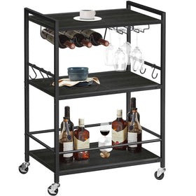 TUTOTAK Bar Cart BC01BK030 decorative piece for entryways and living rooms.