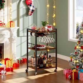 TUTOTAK bar cart versatile for kitchen, living room, or entryway setups.