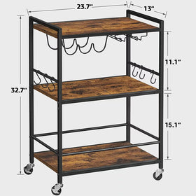 TUTOTAK bar cart doubles as a microwave stand for compact kitchens
