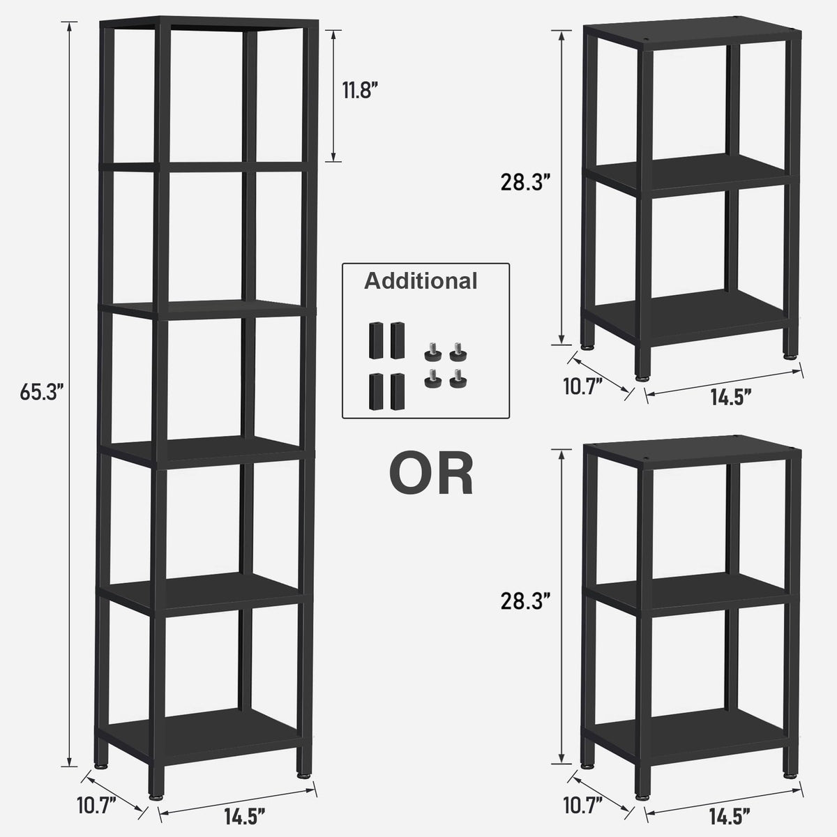 TUTOTAK 6-tier narrow anti-tilt feature improves stability