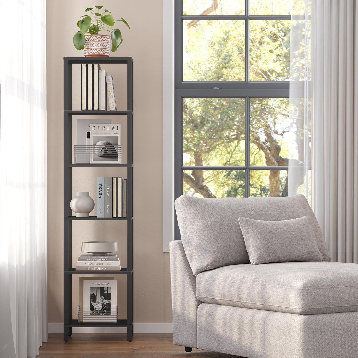 TUTOTAK 6-tier narrow dimensions show tall, compact form