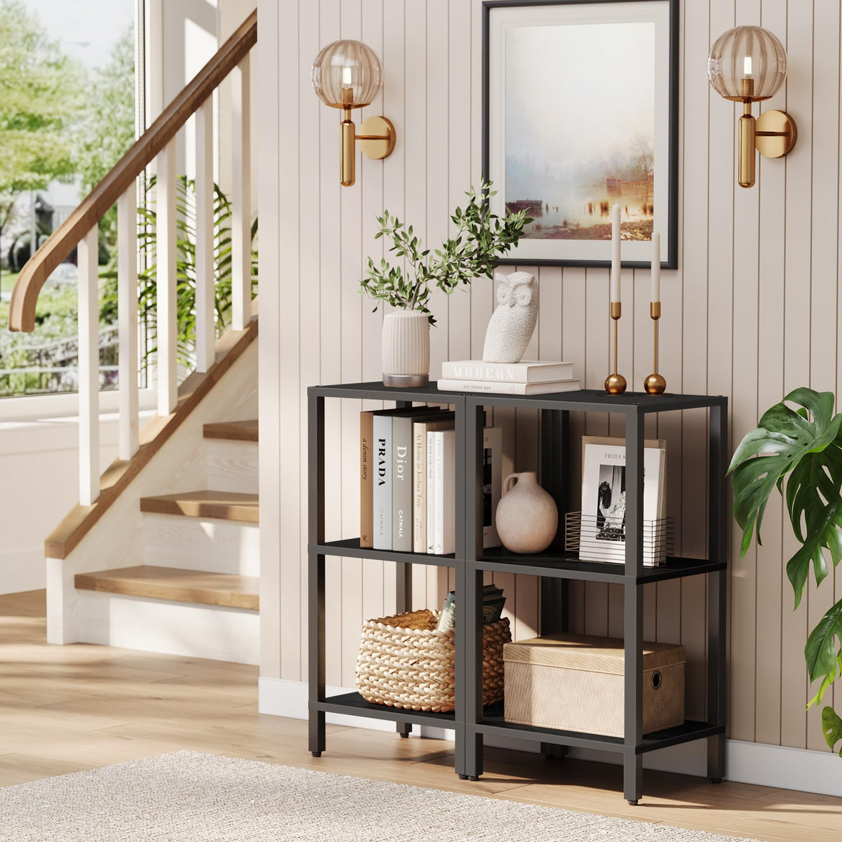 TUTOTAK 6-tier narrow storage setup demonstrates versatile organization