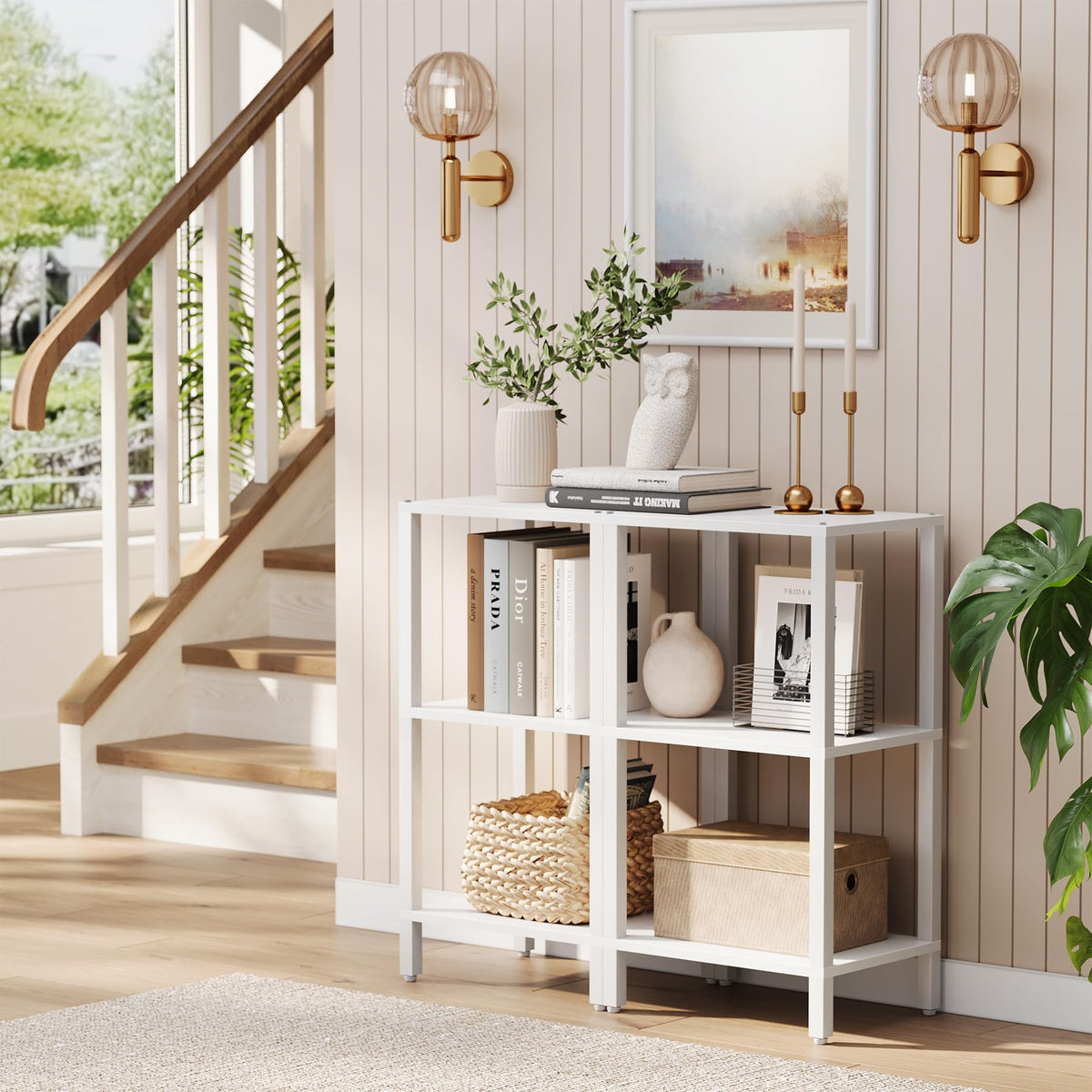 TUTOTAK angled-view highlights tall, slim profile and vertical storage.
