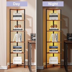 TUTOTAK Corner Shelf L-shaped base improves stability near walls.
