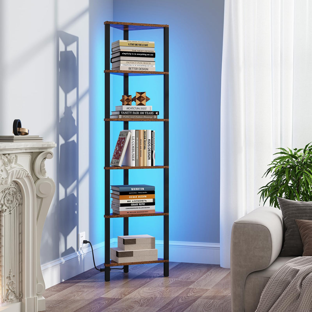 TUTOTAK Corner Shelf ideal for living rooms and bedrooms for display and organization.