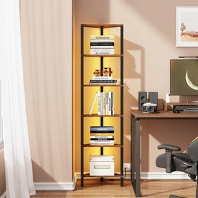 TUTOTAK Corner Shelf narrow stand fits tight corners for extra storage.
