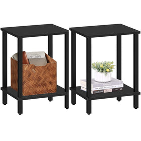 TUTOTAK end table 2-tier top surface for compact living room organization
