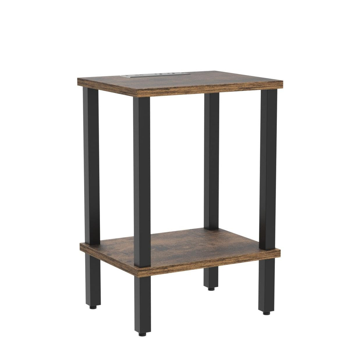 TUTOTAK end table with adjustable feet protects floors on uneven surfaces