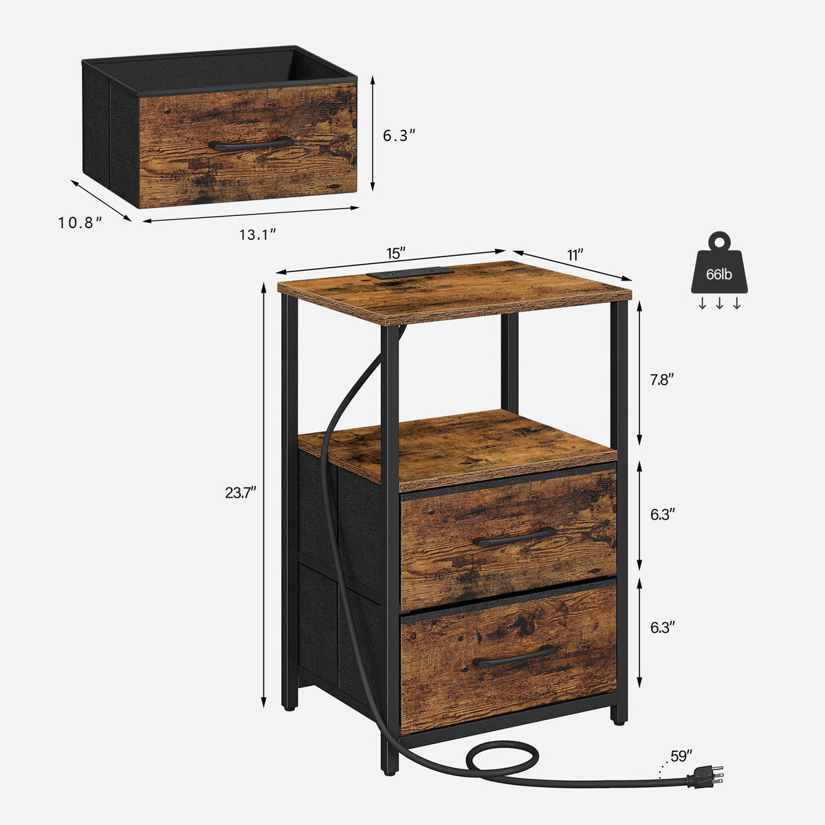 TUTOTAK end table assembly-friendly with clear instructions