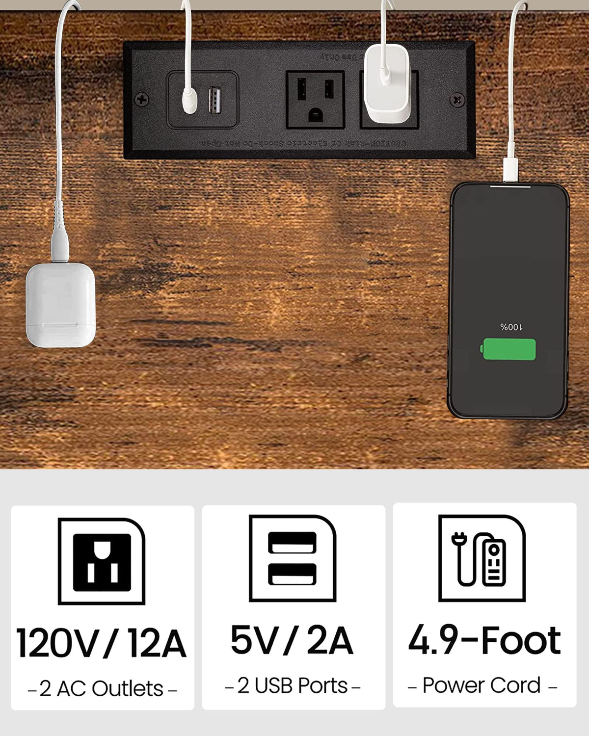 TUTOTAK end table includes easy assembly instructions for quick setup