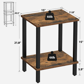 TUTOTAK end table height suitable for easy coffee reach.