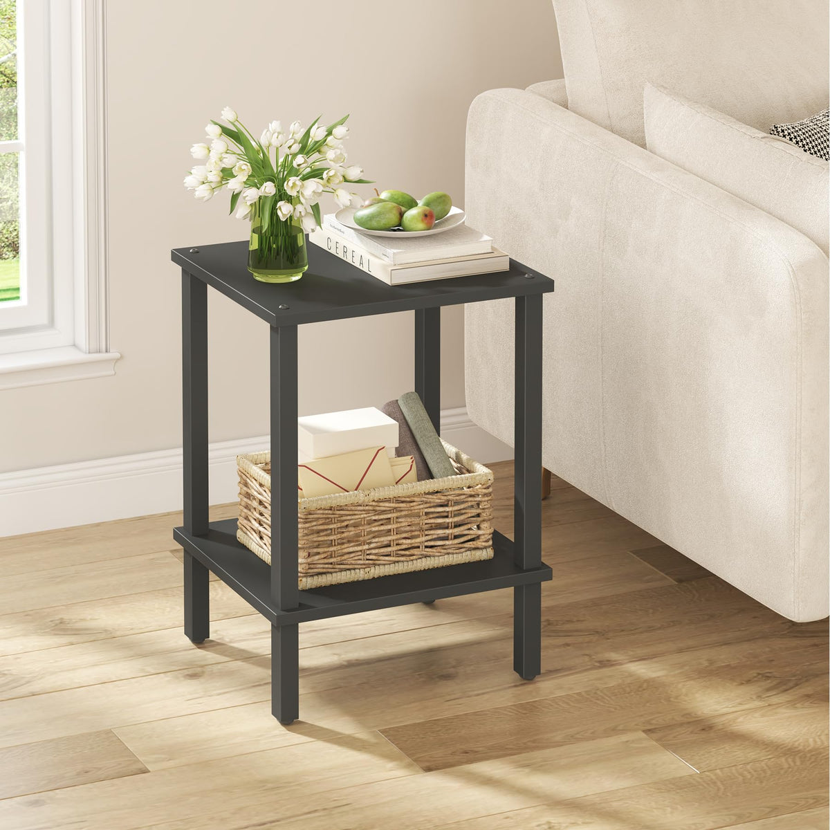 TUTOTAK end table multipurpose use as nightstand or sofa table